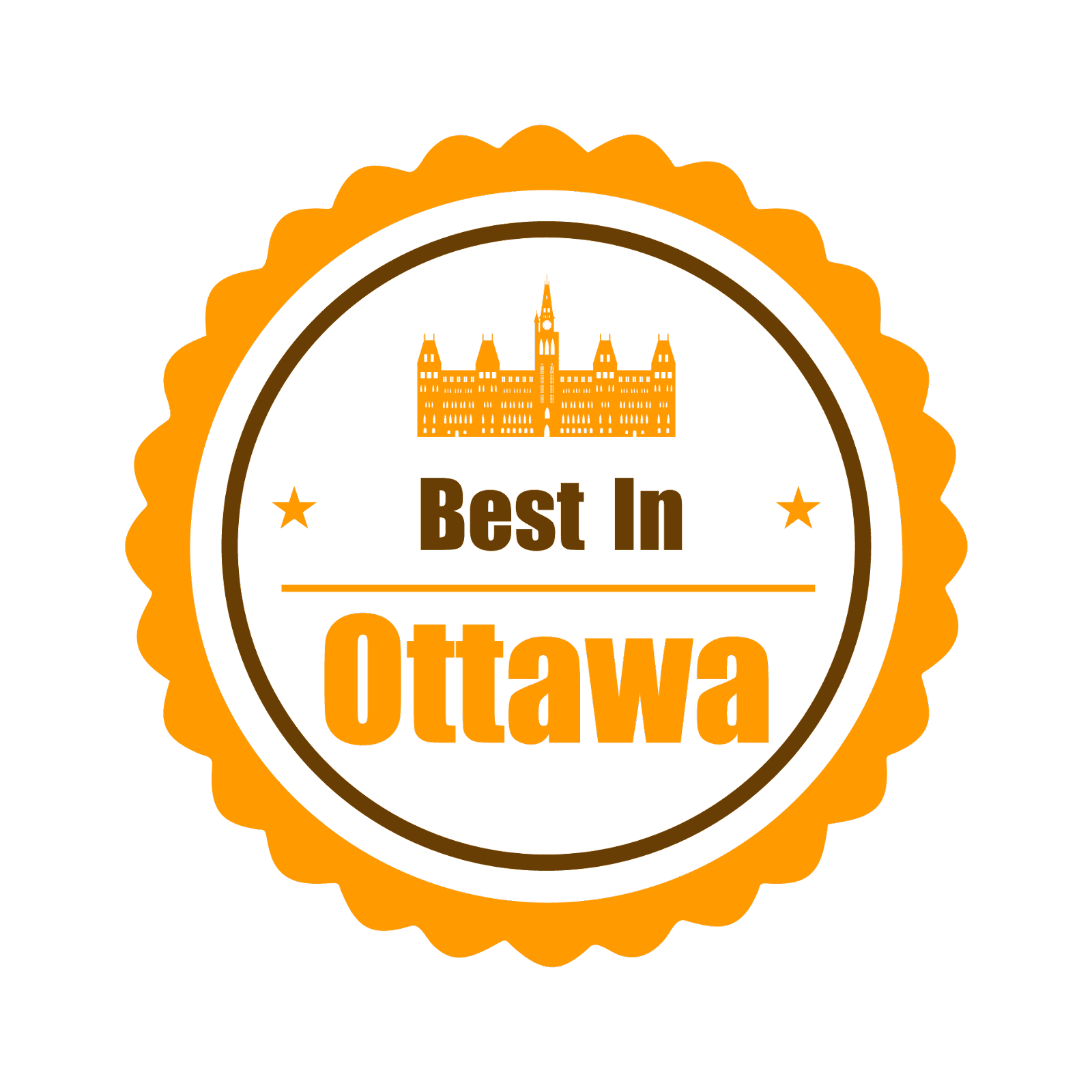 A sticker that says best in ottawa on it