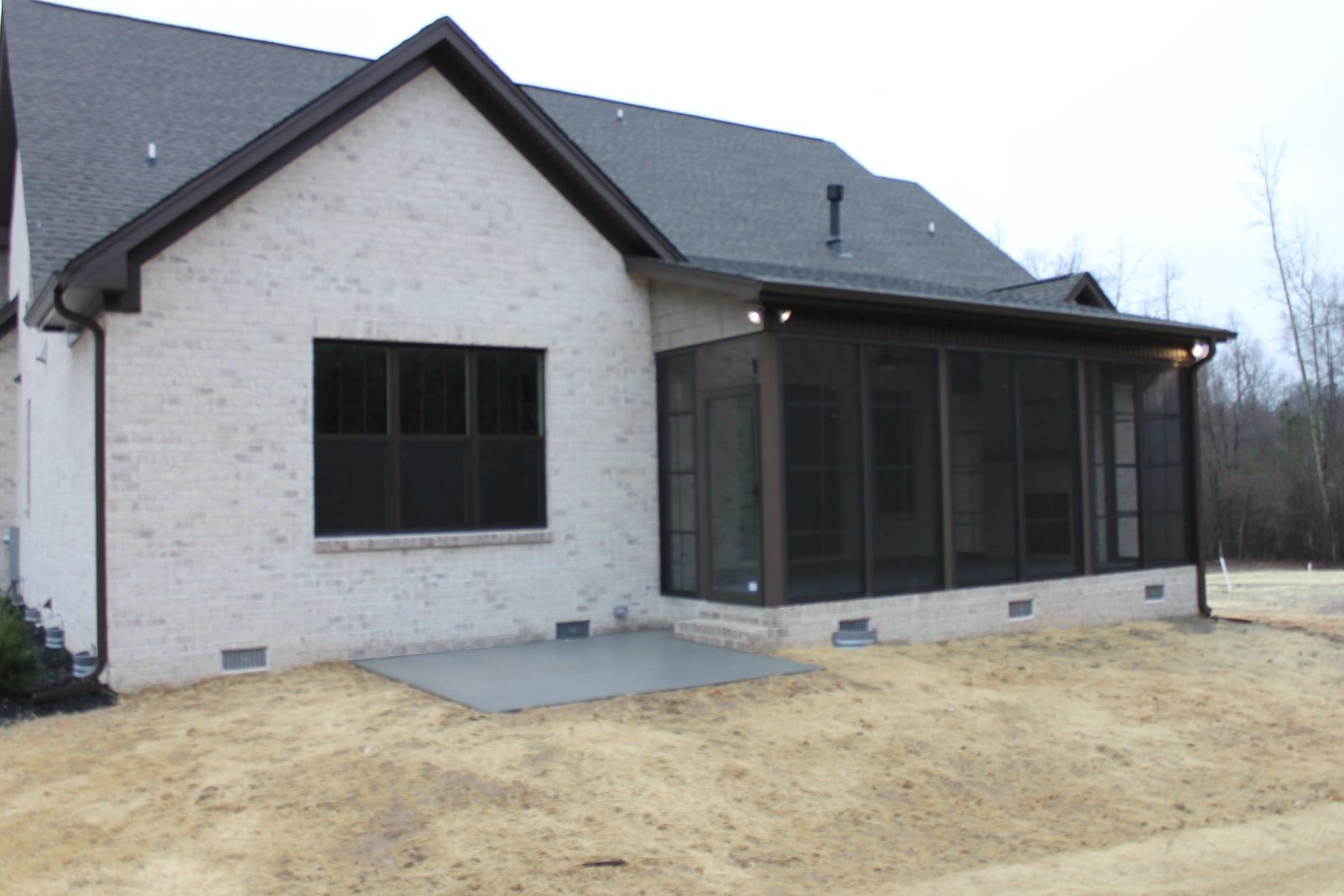 Exterior enclosed porch side