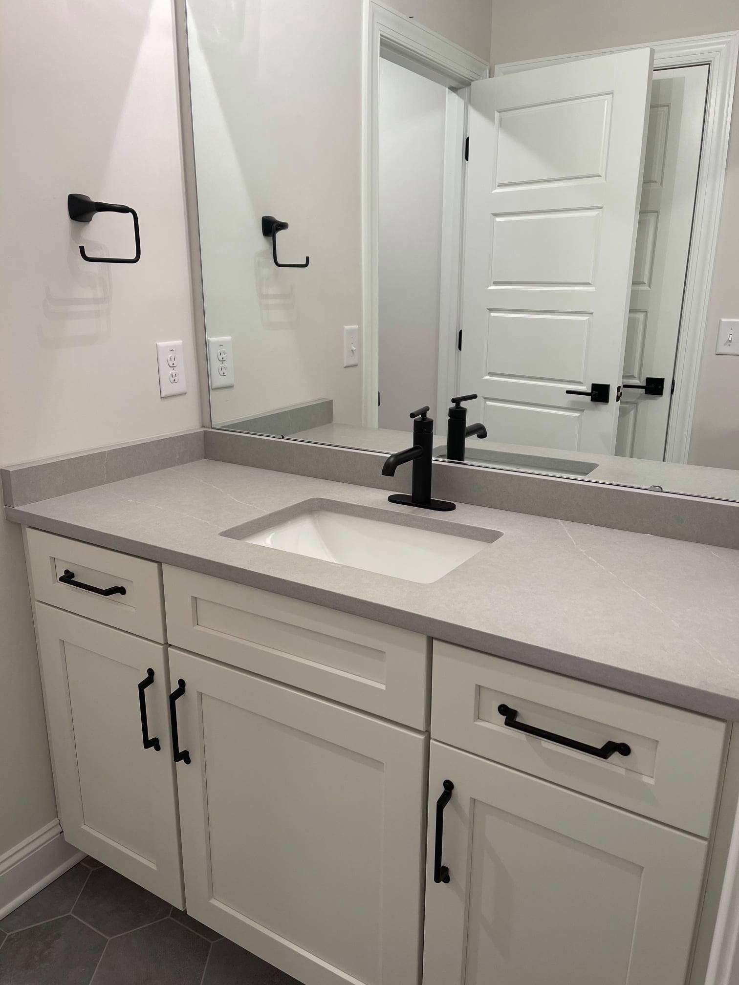 Renovated bathroom mirror
