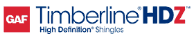 A logo for timberline hdz high definition shingles
