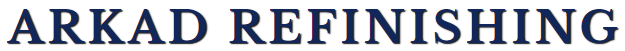 The word arkad is written in blue on a white background