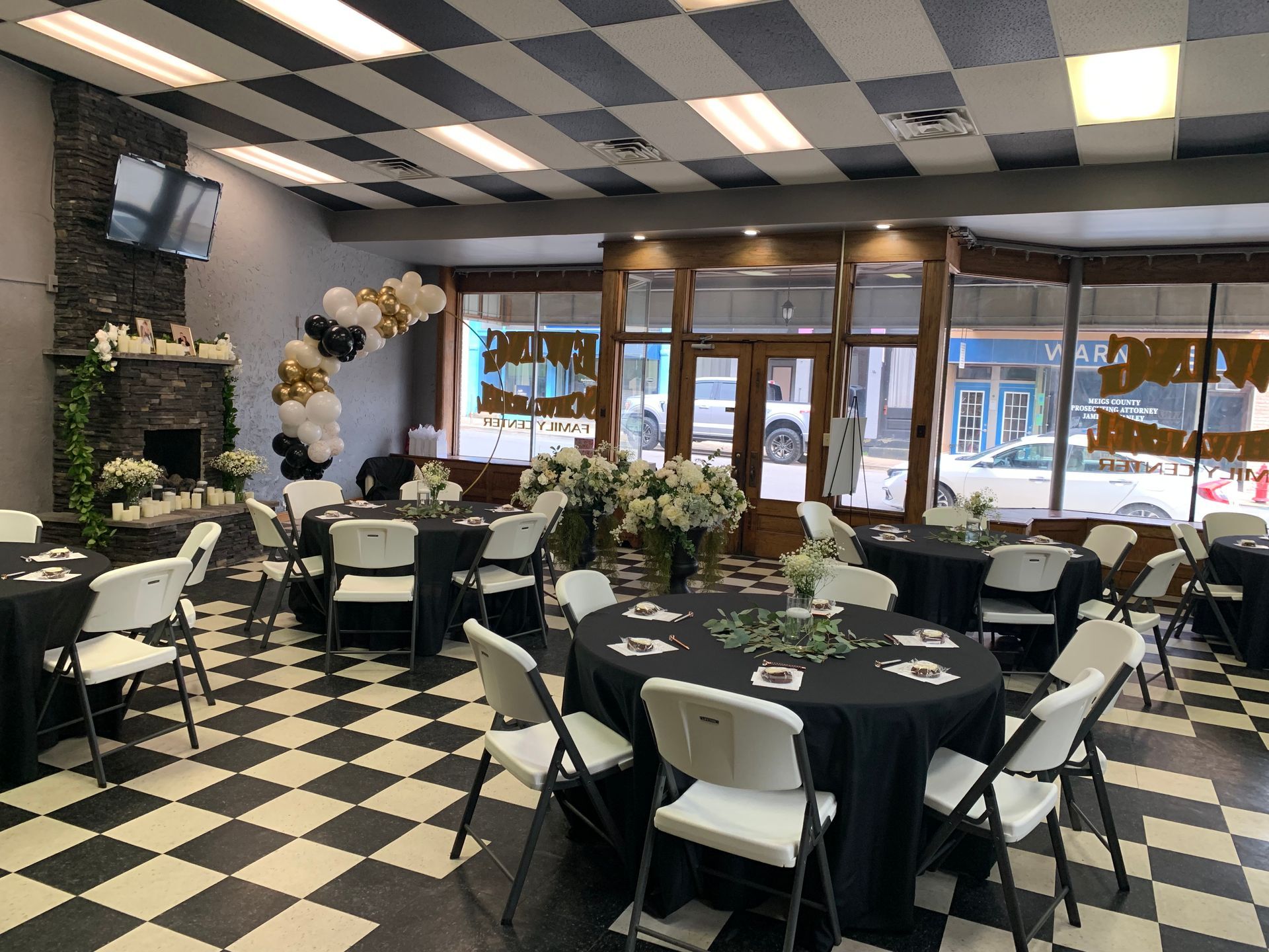 Ewing-Schwarzel Family Center Event Set Up