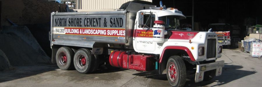 A sand soil truck in Sydney