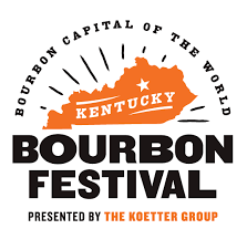 Bourbon festival logo orange state of Kentucky