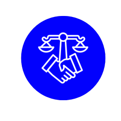 Legal handshake icon.