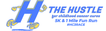 the hustle for childhood cancer cures logo