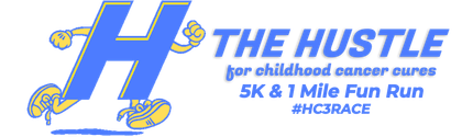 the hustle for childhood cancer cures logo