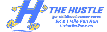 the hustle for childhood cancer cures logo