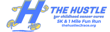 the hustle for childhood cancer cures logo