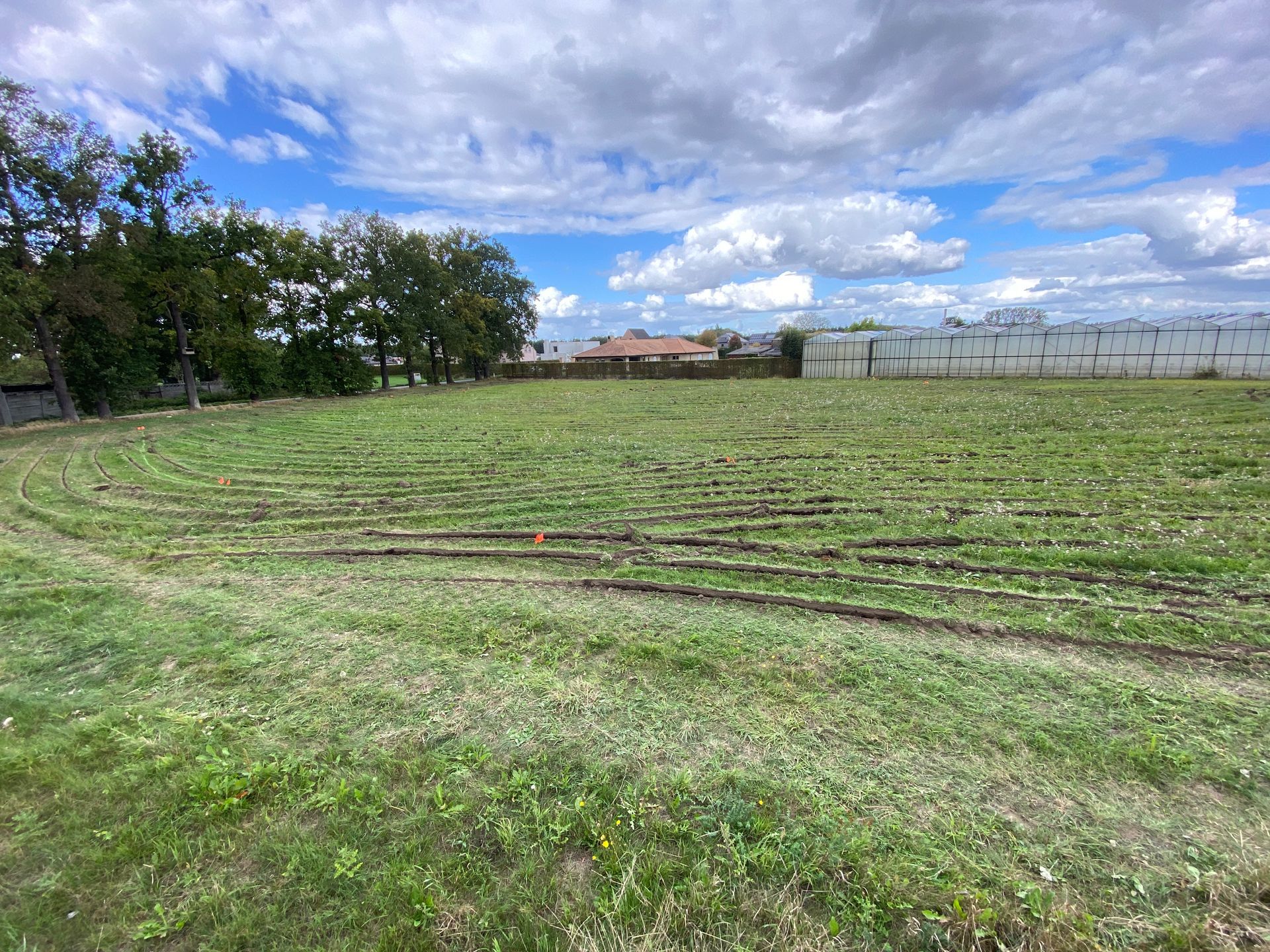 Keyline cultivation van een weide