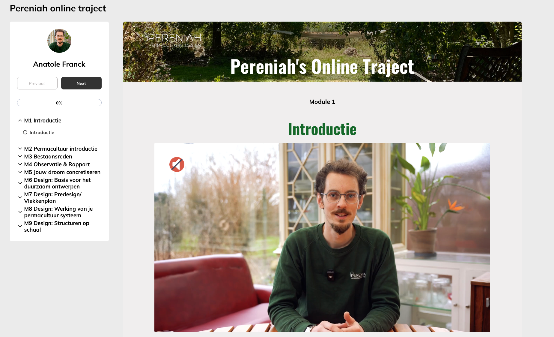Pereniah's Online Traject