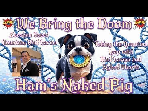 A dog with a frisbee in its mouth is on a poster with a man in a suit.