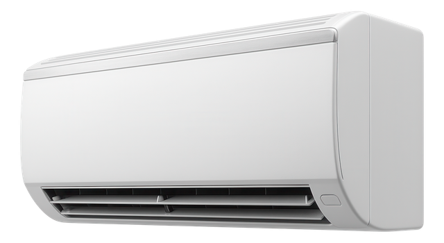 White wall-mounted air conditioner with horizontal vents.