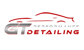 Logo for GT Performance Detailing with a red sports car outline above silver "GT" text and red "PERFORMANCE DETAILING" text.