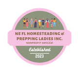 A logo for ne fl homesteading and prepping ladies inc.