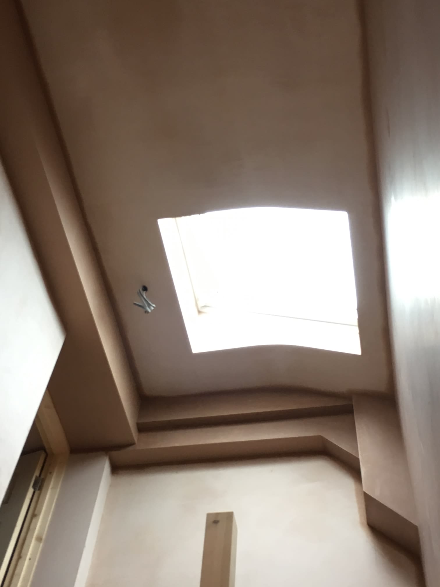 Freshly plastered wall