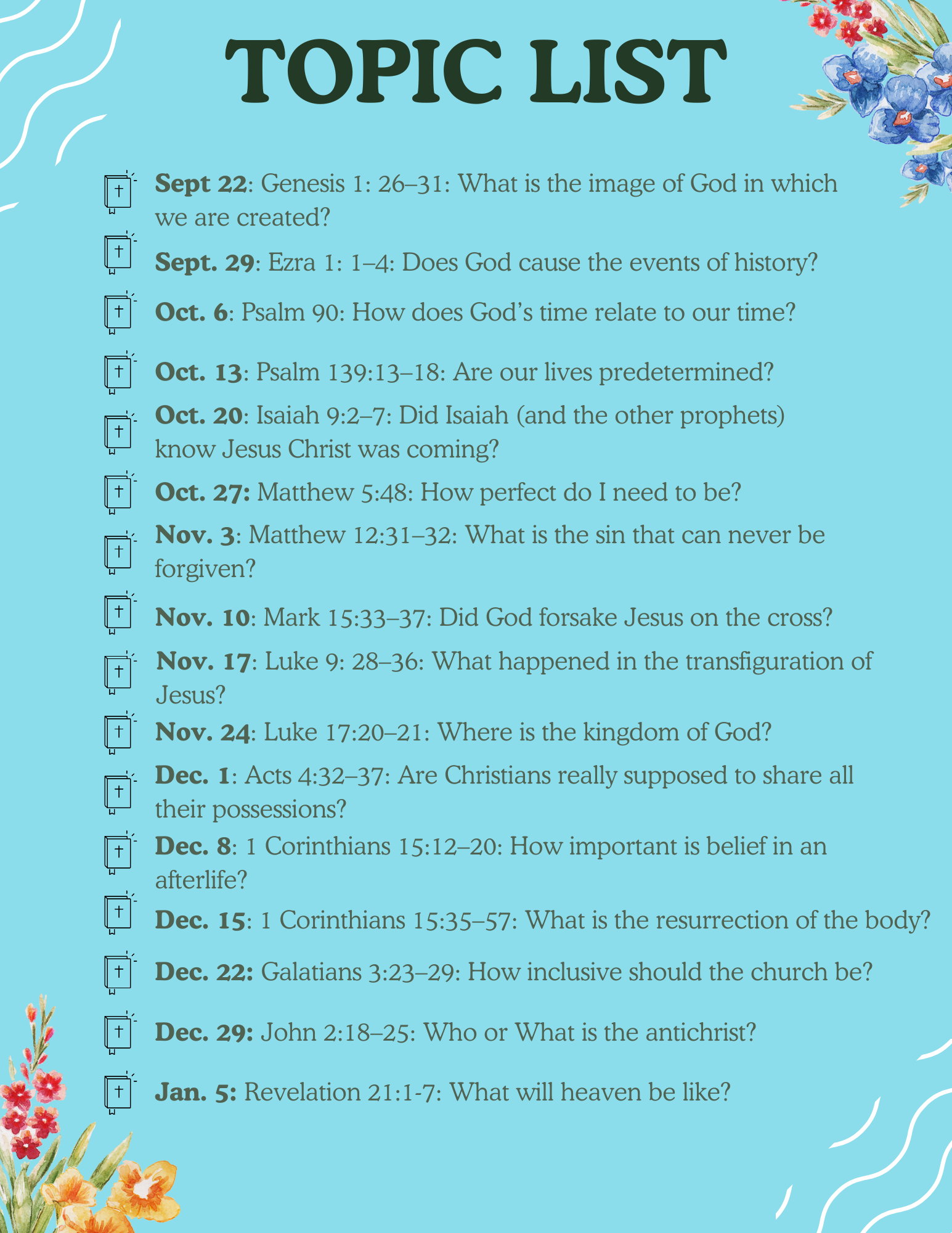 Sunday Morning Bible Study