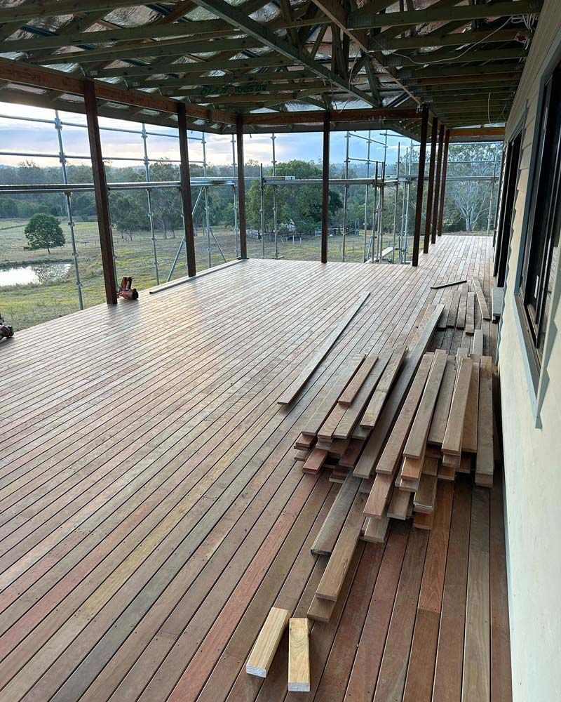 Construction of a Spacious Timber Deck Atop a Classic Queensland Home — Builder In Maryborough, QLD