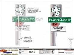 Ryan Furniture Sign by Pollitt Signs in BELAIR MD