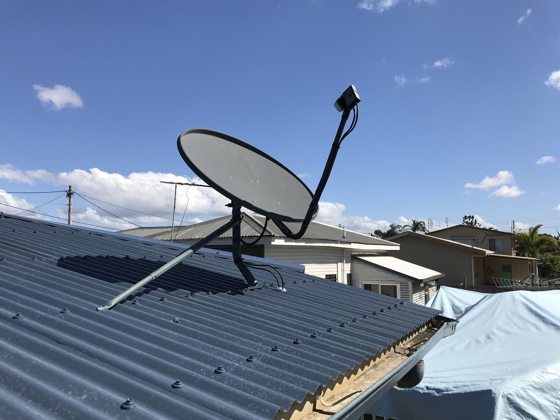 Satellite Dish on Roof— Antenna Solution in Springwood, QLD