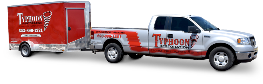 Typhoon Restoration truck and trailer