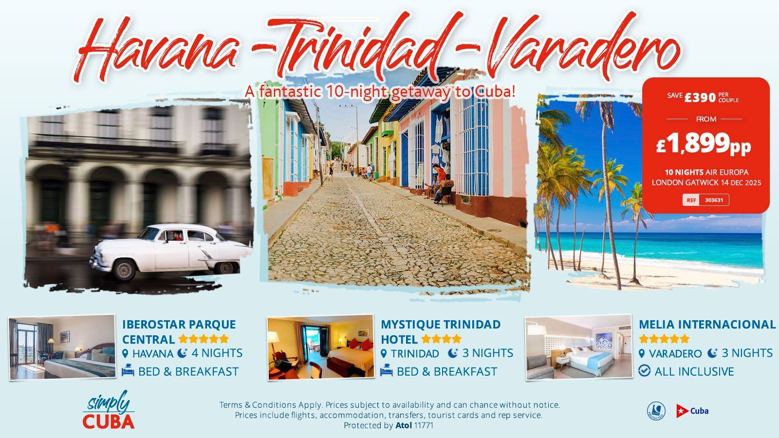 10nt Havana-Trinidad-Varadero