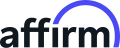 The word affirm is on a white background with a blue circle around it.