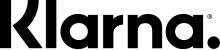 A black and white logo for klarna on a white background.