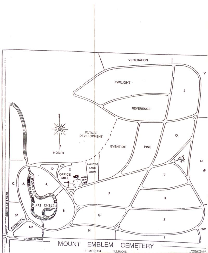 Mt Emblom Cemetery Map