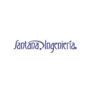 Se muestra un logotipo de Santana Ingeniería sobre un fondo blanco.