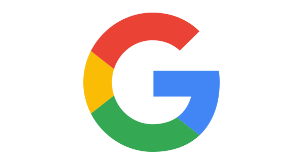 The google logo is a colorful circle with the letter g in the middle.