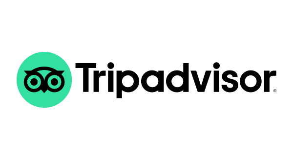 The tripadvisor logo is a green circle with a bird on it.