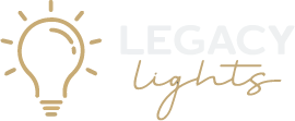Logo: A lightbulb with rays beside the words 