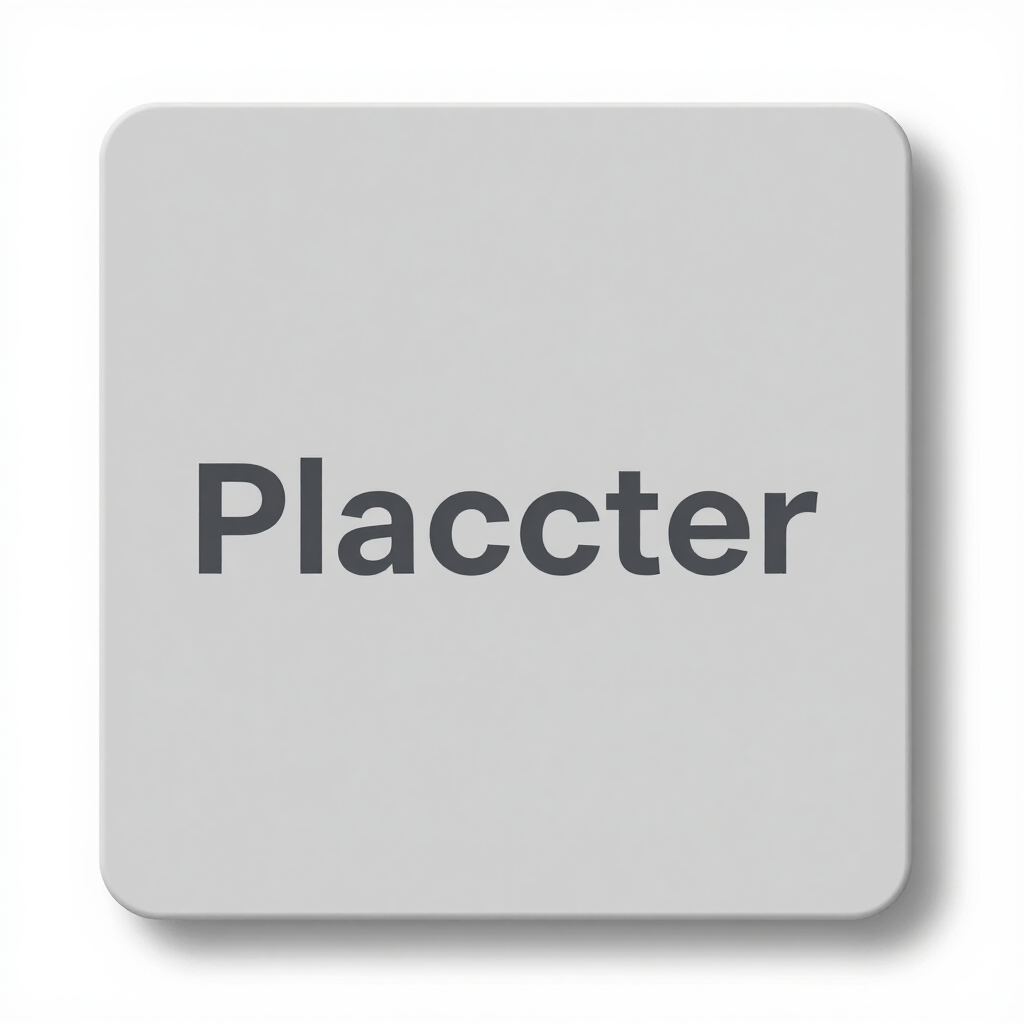 Gray square icon with the word “Placcter” in dark text.