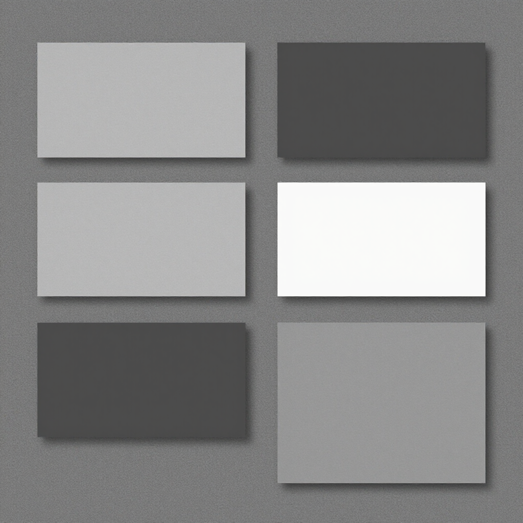 Six rectangular panels in gray and white arranged in a staggered 3-by-2 grid.