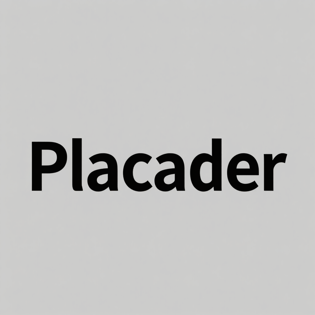 Black text reading “Placader” on a light gray background