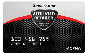A bridgestone affiliated retailer credit card