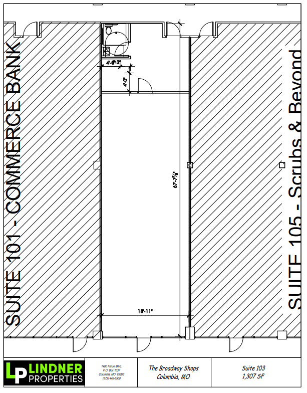 Lindner Properties Floor Plan of Broadway Shops in Columbia, MO