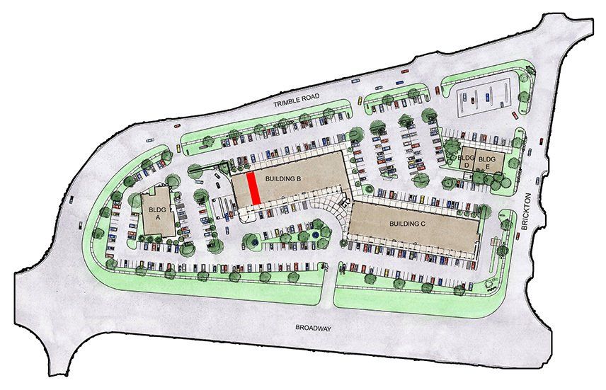 Site Plan of Broadway Shops in the Columbia, MO Area