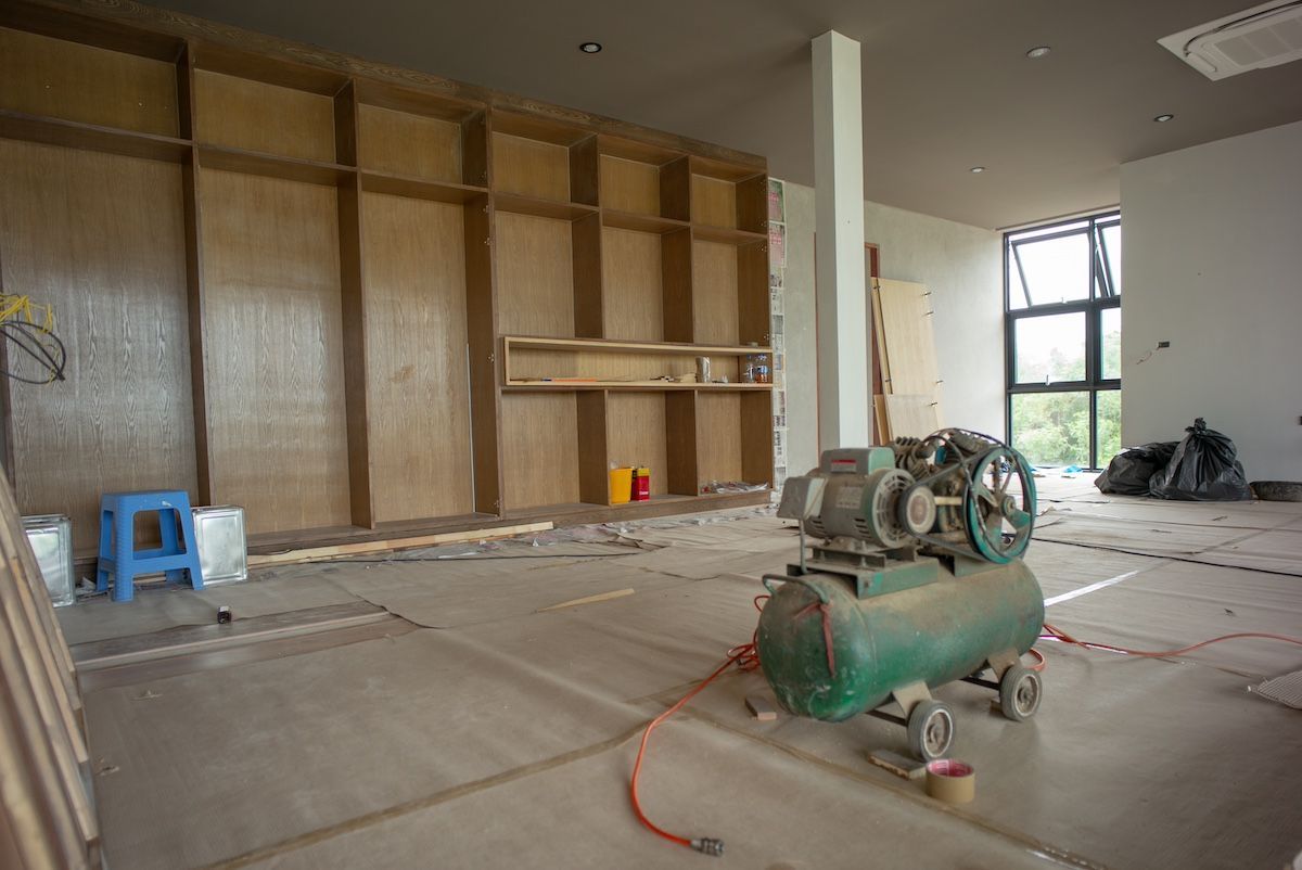 A Room Being Renovated. Lindner Properties Makes It Easy for Commercial Lessees to Renovate a Space.