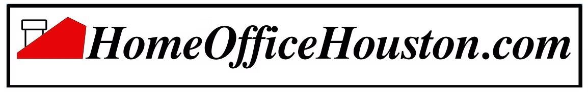 Logo for Home Office Houston, with a red house icon and website address.