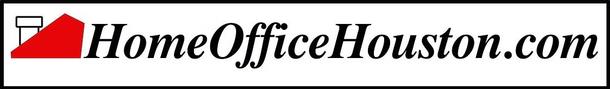 Logo for Home Office Houston, with a red house icon and website address.