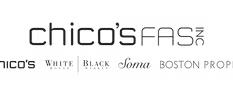 The corporate logo for Chico's FAS, Inc., featuring the brand names Chico's, White House Black Market, Soma