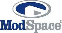 The ModSpace logo, featuring a dark blue oval containing a white house silhouette, with 