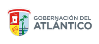 Coat of arms and text "Gobernación del Atlántico", in grey text.