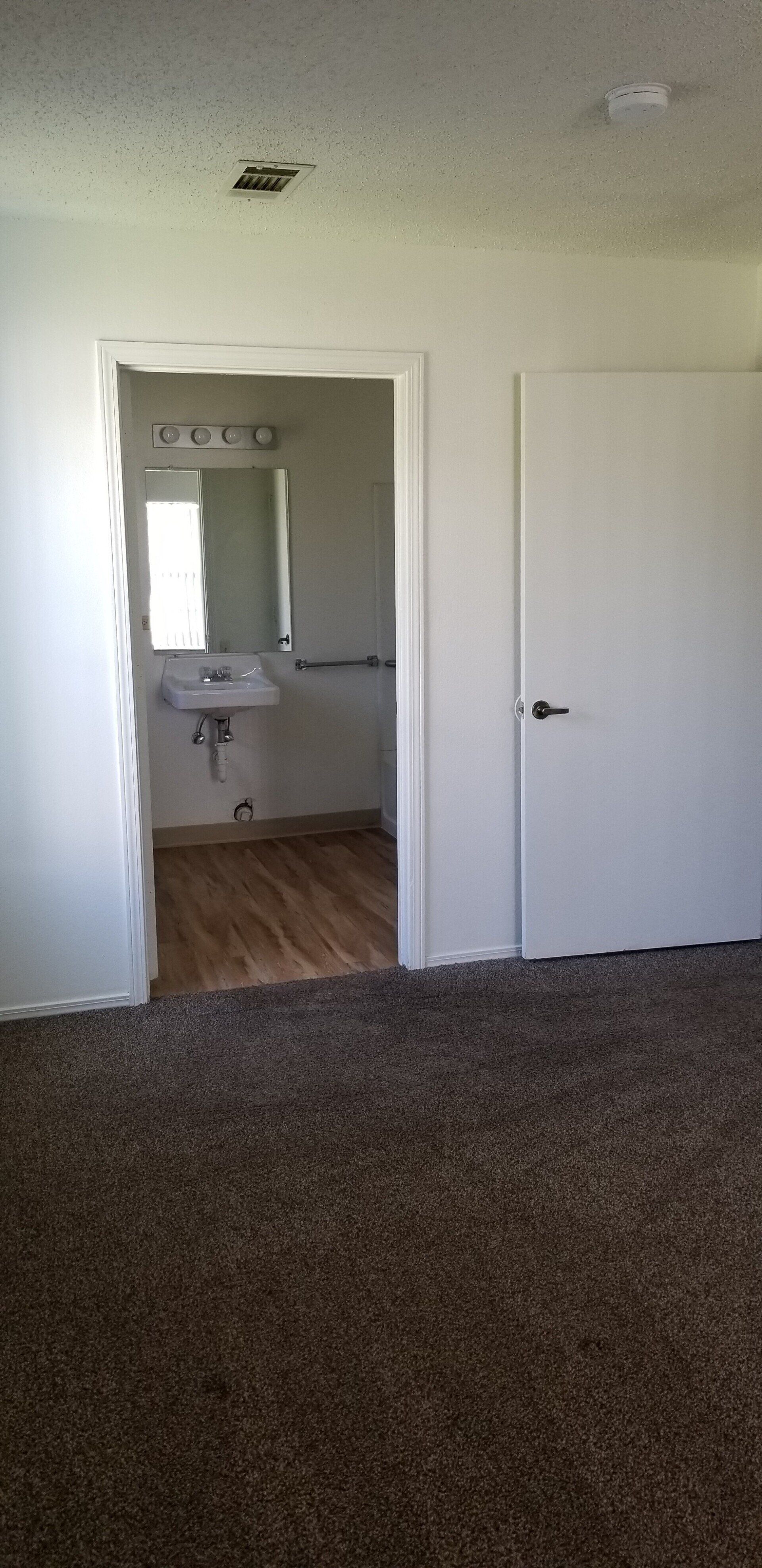 Interior of entry to bathroom