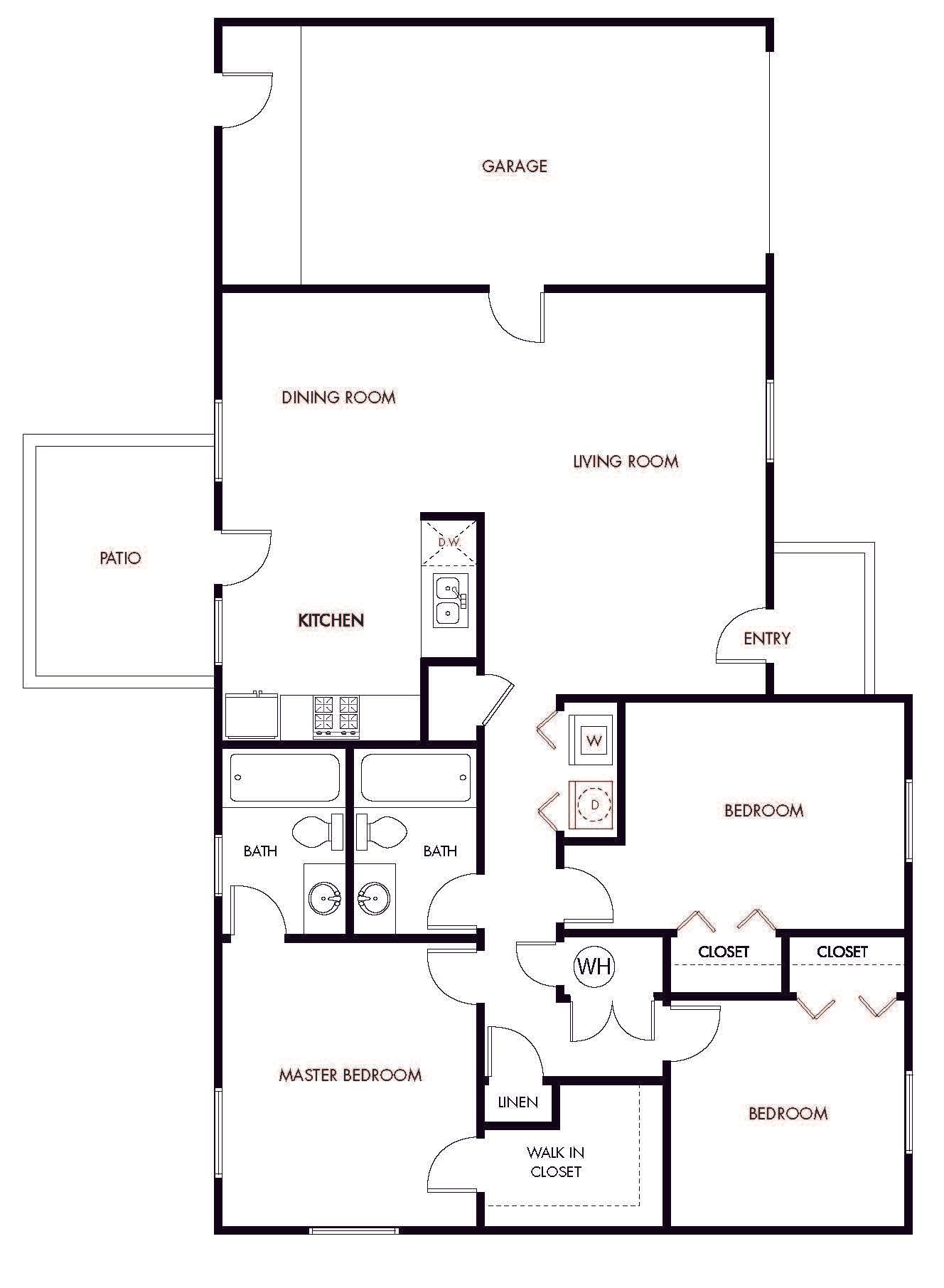 Floor Plans | Cottonwood Estates Apartments | Casper, WY