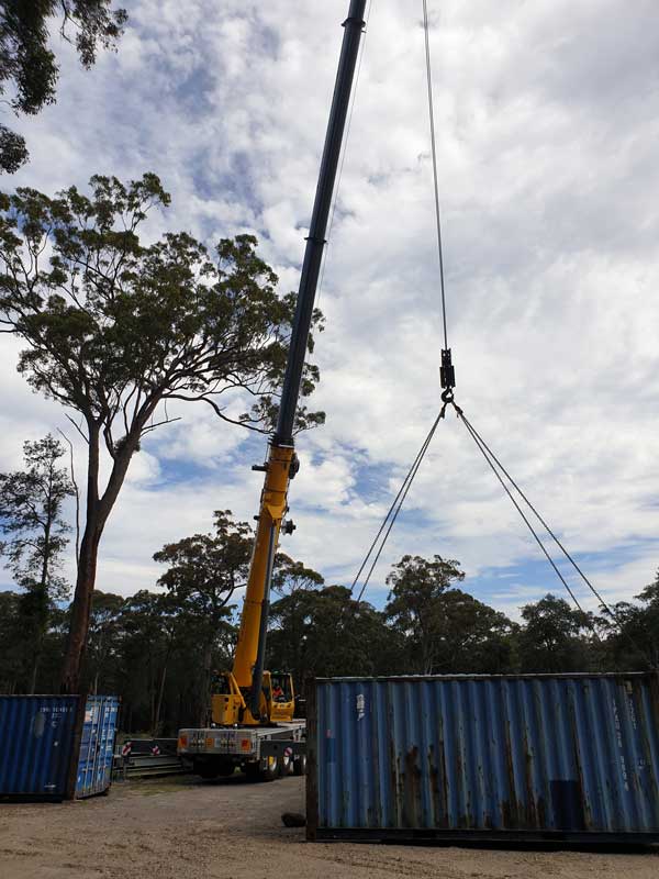 Grove 100t Crane Lifting a Cargo — We Provide Crane Hire in Shoalhaven , NSW