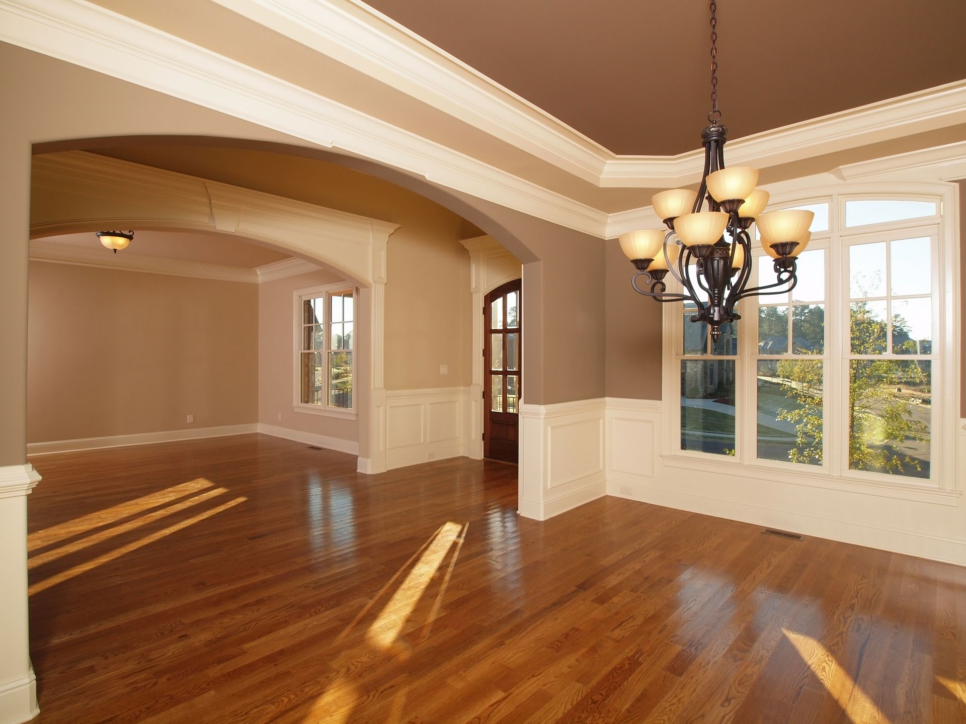 Freshly painted living room completed by Alpha Pro Painting