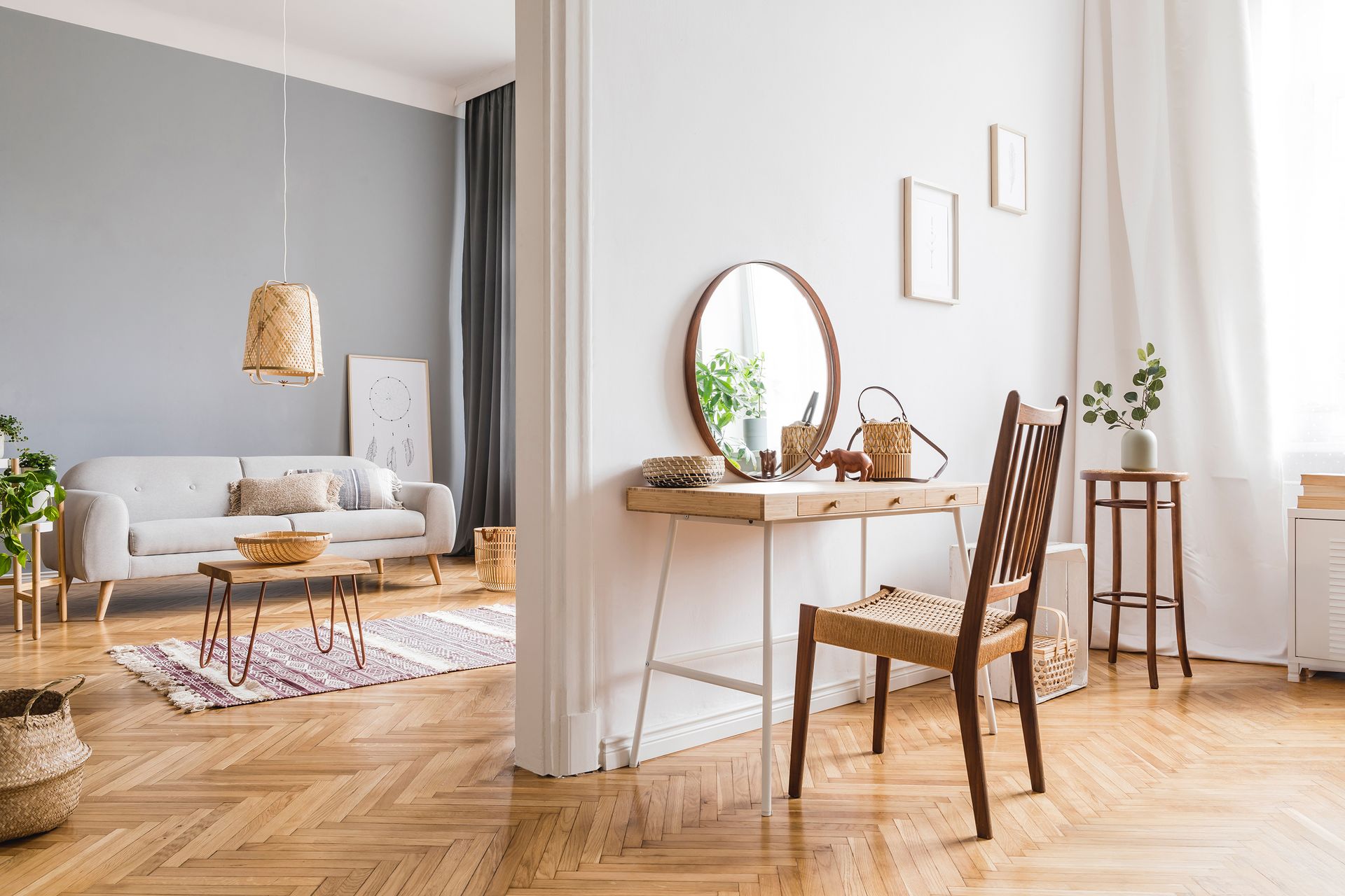 Residential interior painting transformation with updated colours and professional workmanship